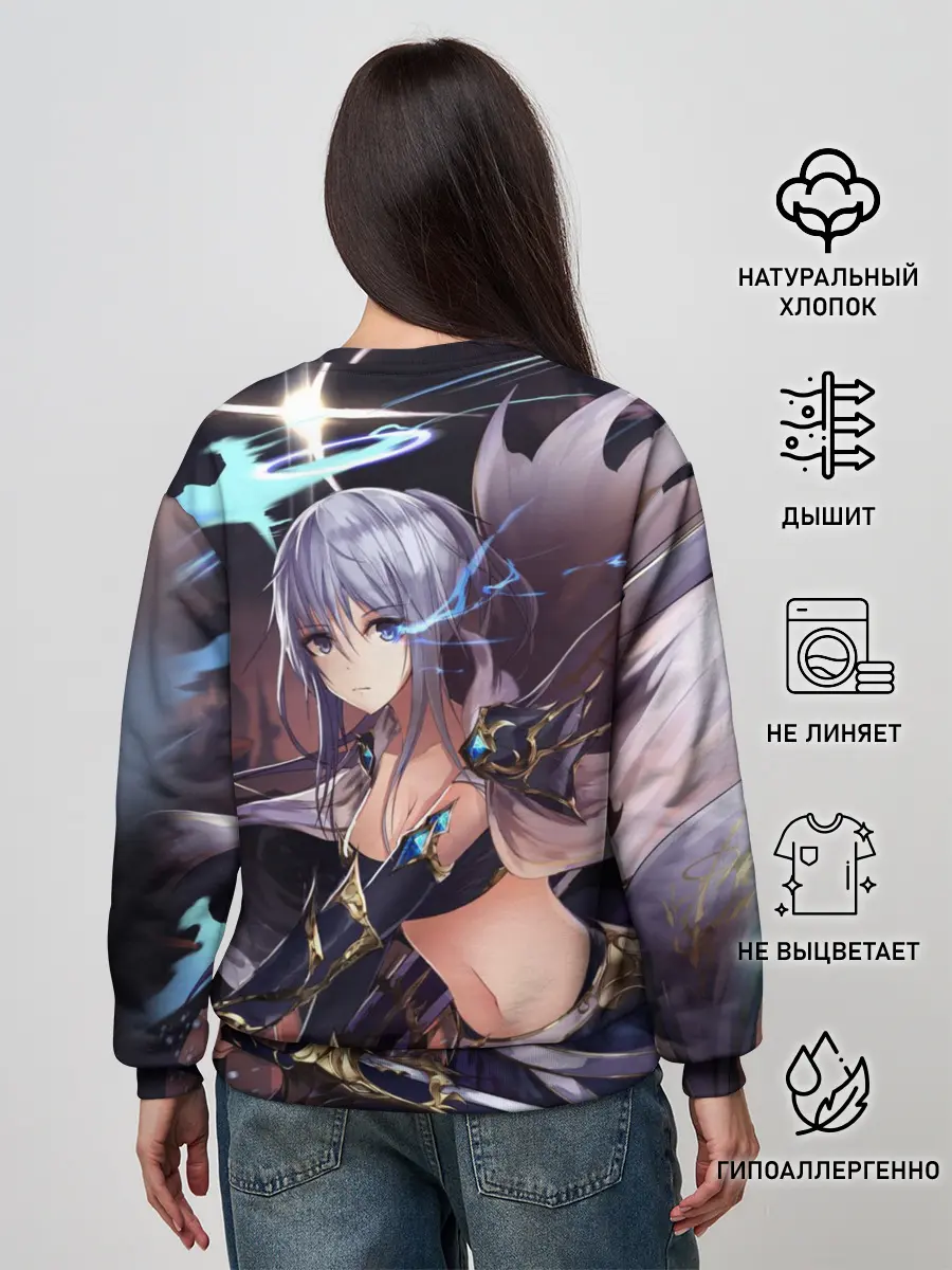 Женский свитшот / ФЭНТЕЗИ АНИМЕ-ВОИТЕЛЬНИЦА