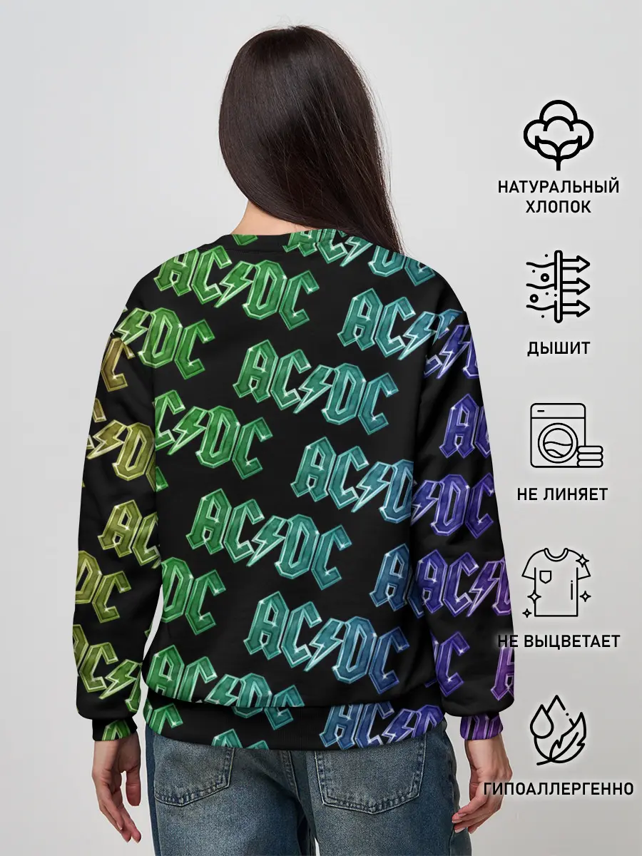 Женский свитшот / AC DC. Паттерн Градиент