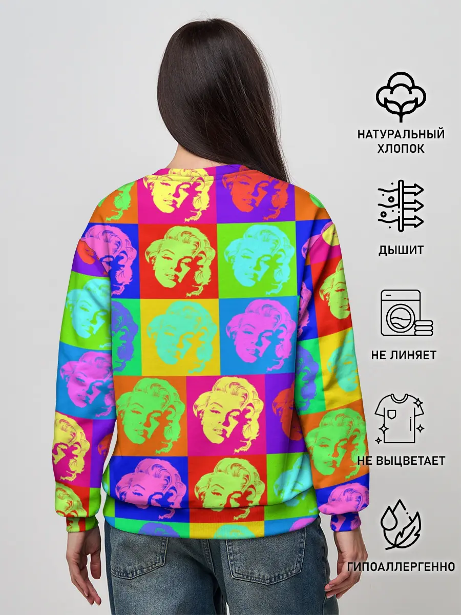Женский свитшот / pop-art Marilyn Monroe