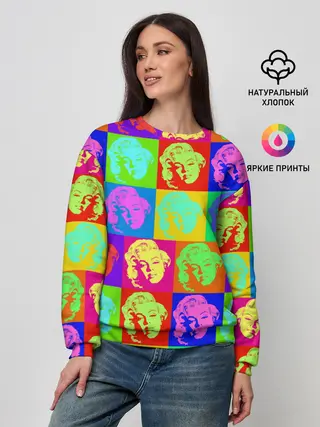 Женский свитшот / pop-art Marilyn Monroe