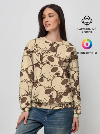 Женский свитшот / мопс