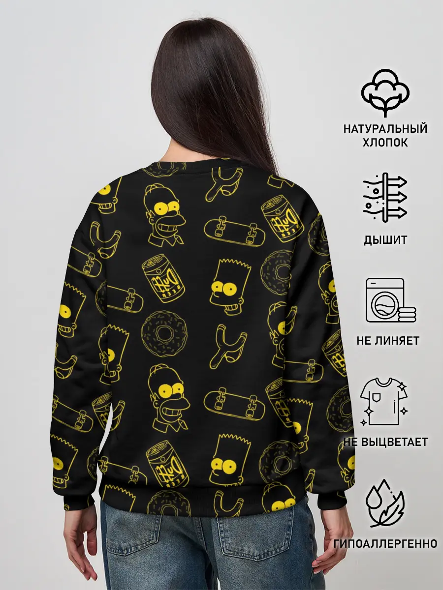 Женский свитшот / Барт и Гомер