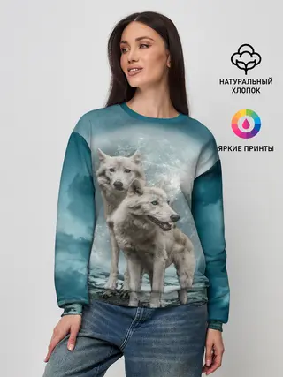 Женский свитшот / Волки