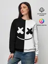 Женский свитшот / MARSHMELLO BLACK & WHITE