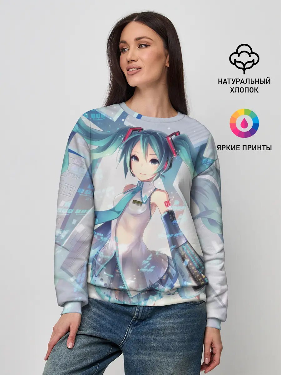 Женский свитшот / Сияние Мика Хацуне