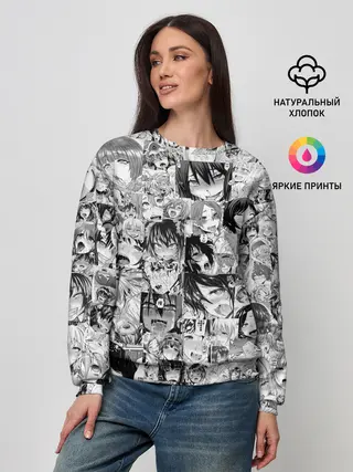 Женский свитшот / АХЕГАО ЛИЦА | AHEGAO FACES