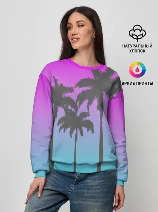 Женский свитшот / Пальмы 80s