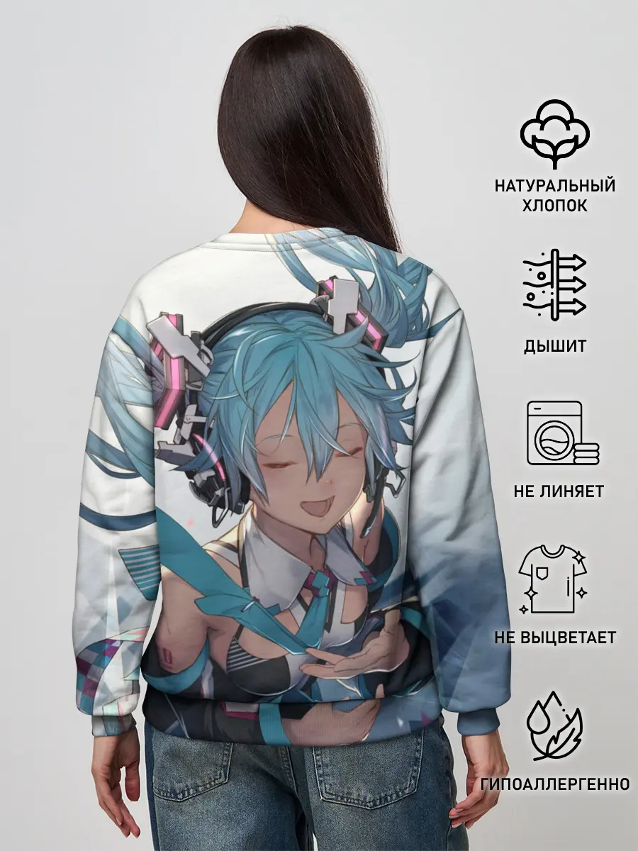 Женский свитшот / Безумная Хатсуне