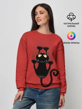 Женский свитшот / Черный Кот