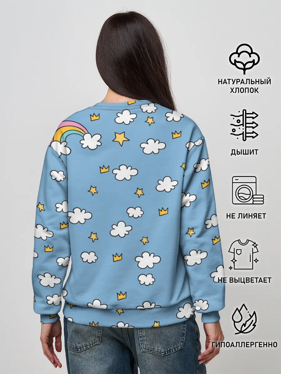 Женский свитшот / Радужный Единорог