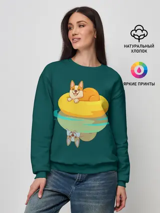 Женский свитшот / Корги