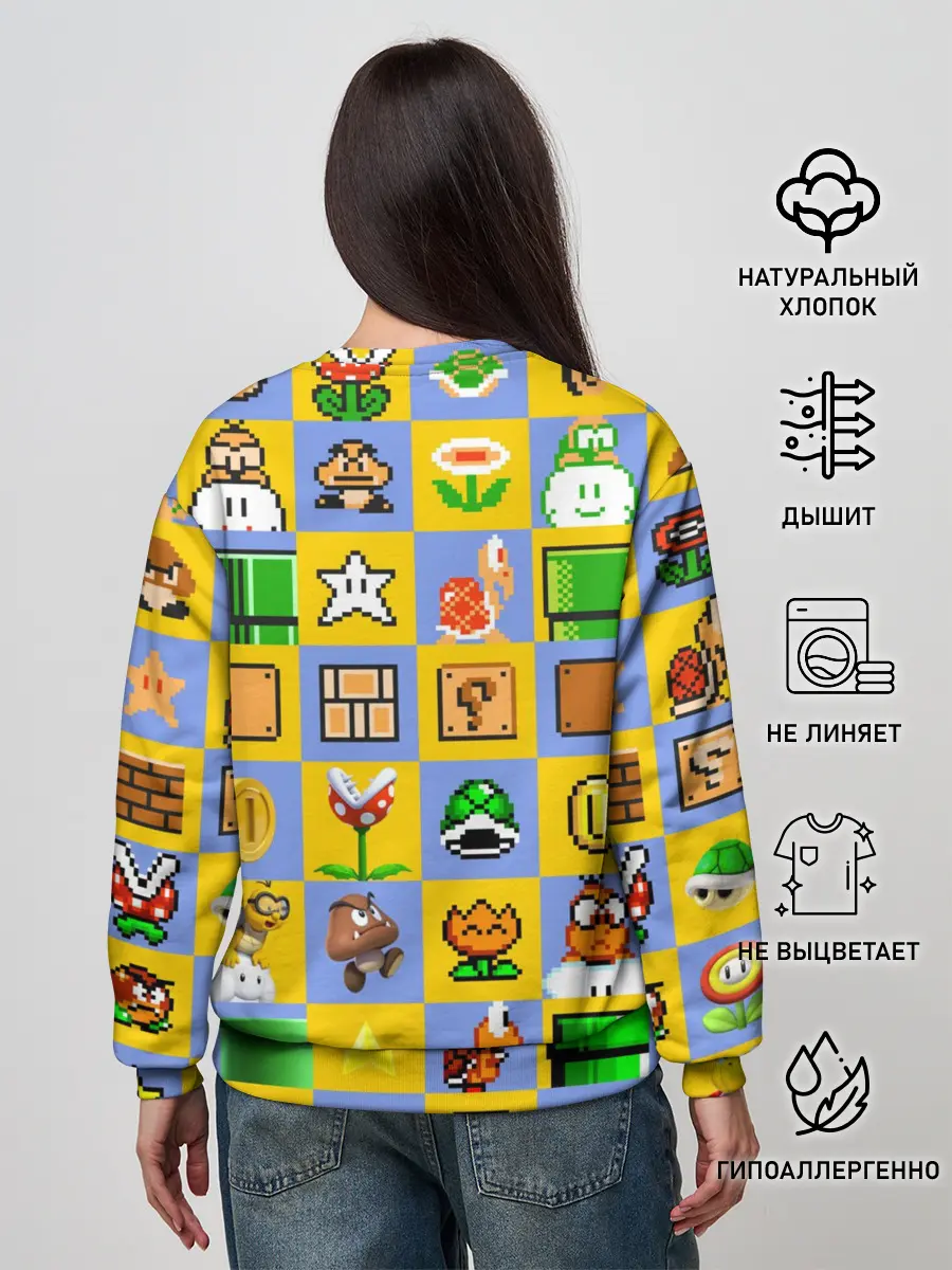 Женский свитшот / Super Mario Pop art