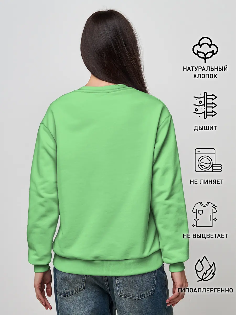 Женский свитшот / Тоторо под листочком