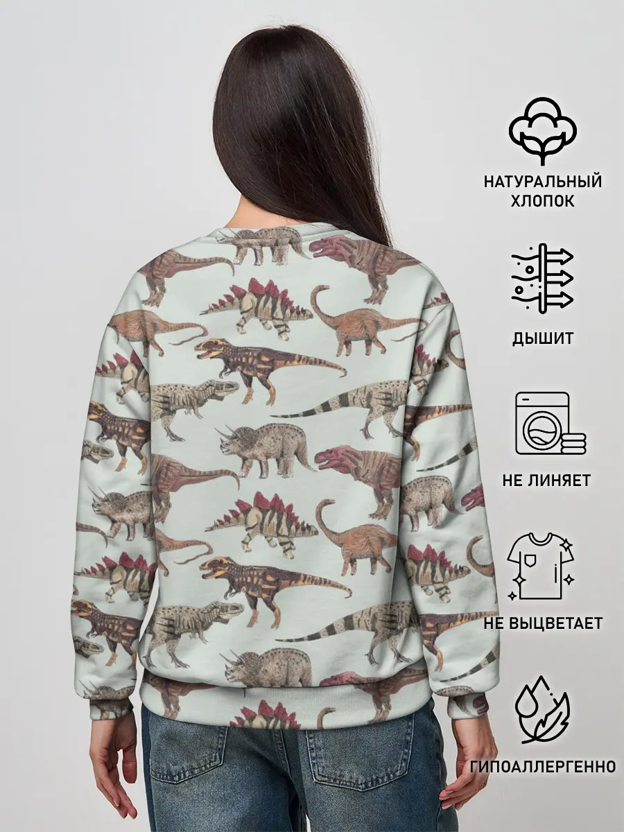 Женский свитшот / Динозавры