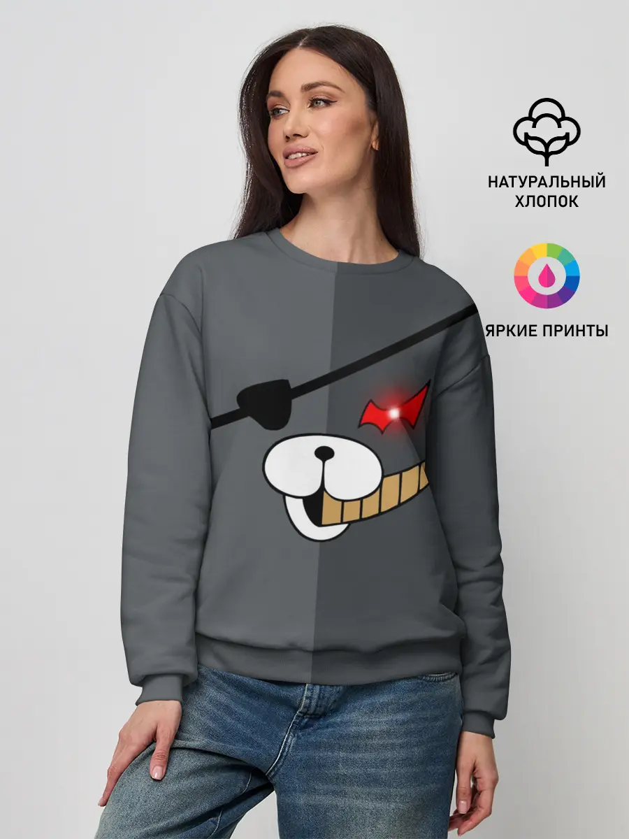 Женский свитшот / KUROKUMA на сером