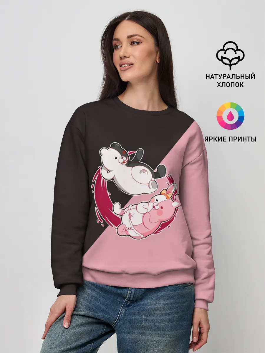 Женский свитшот / MONOKUMA X MONOMI | МОНОКУМА