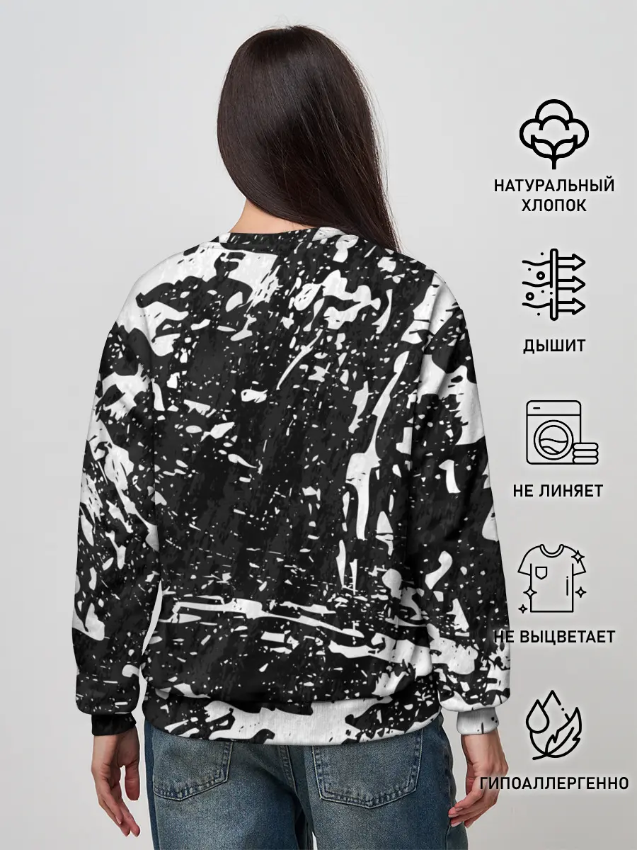 Женский свитшот / BERSERK лого чб