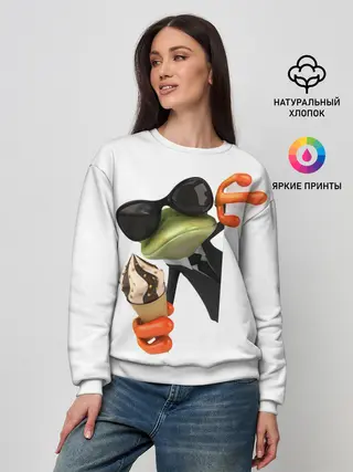 Женский свитшот / АГЕНТ ЛЕГУШАЧ | AGENT FROG