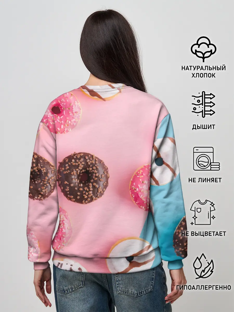 Женский свитшот / пончики