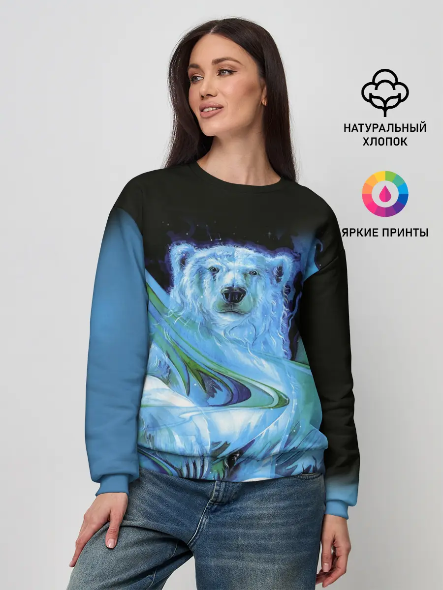 Женский свитшот / Мишка на Севере