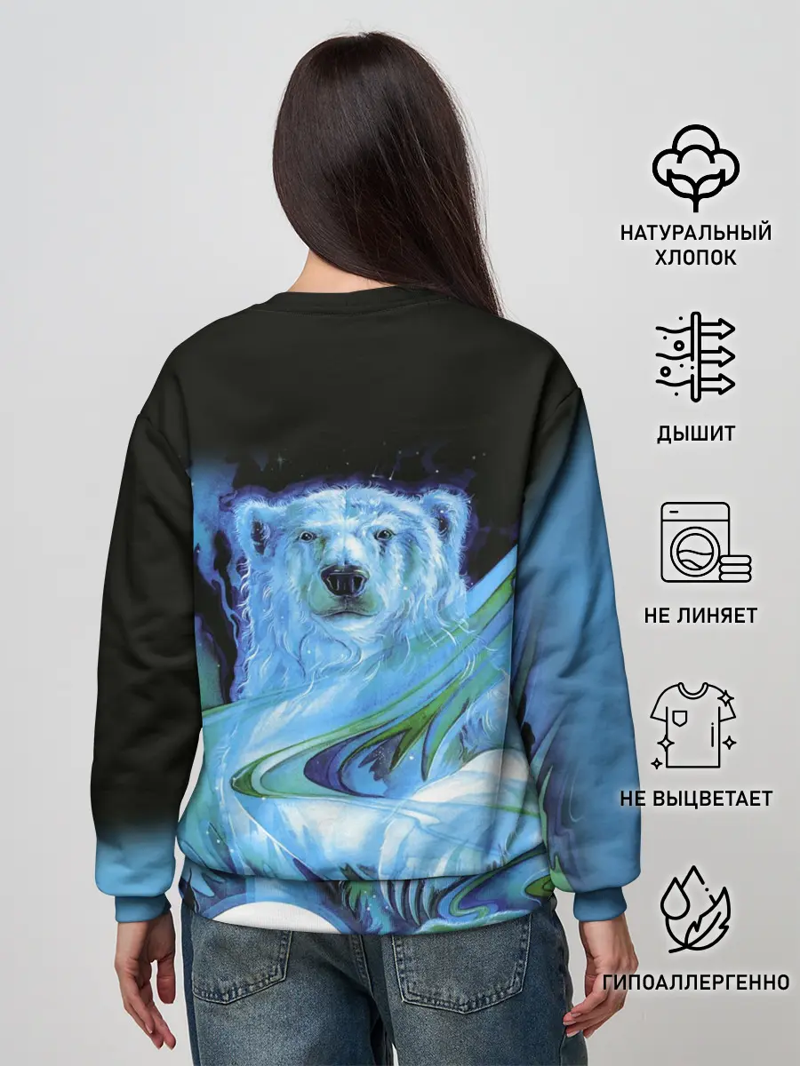 Женский свитшот / Мишка на Севере