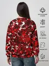 Женский свитшот / Краснобелый камуфляж с кабаном