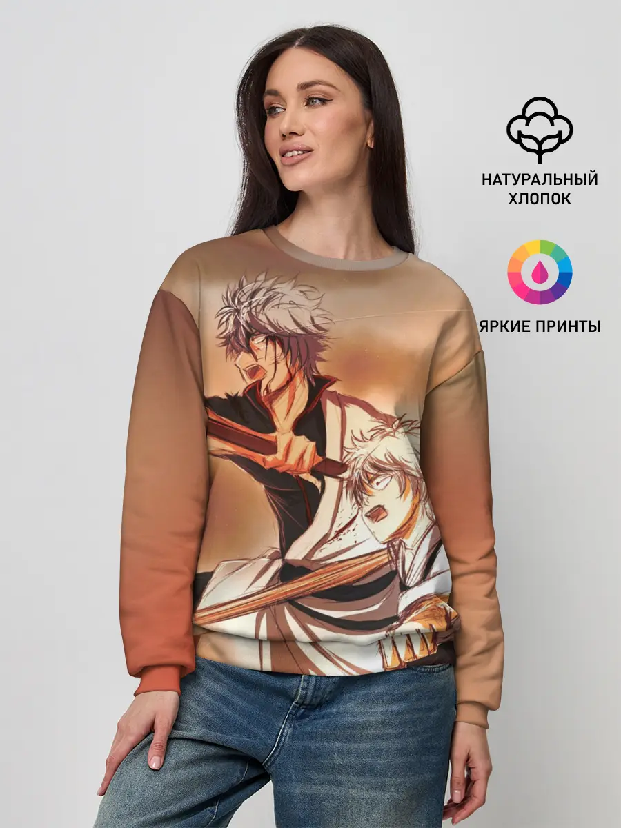 Женский свитшот / гинтоки саката самурай