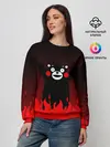 Женский свитшот / Kumamon горит
