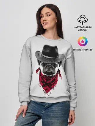 Женский свитшот / Мопс