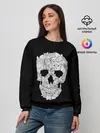 Женский свитшот / Sketchy Cat Skull