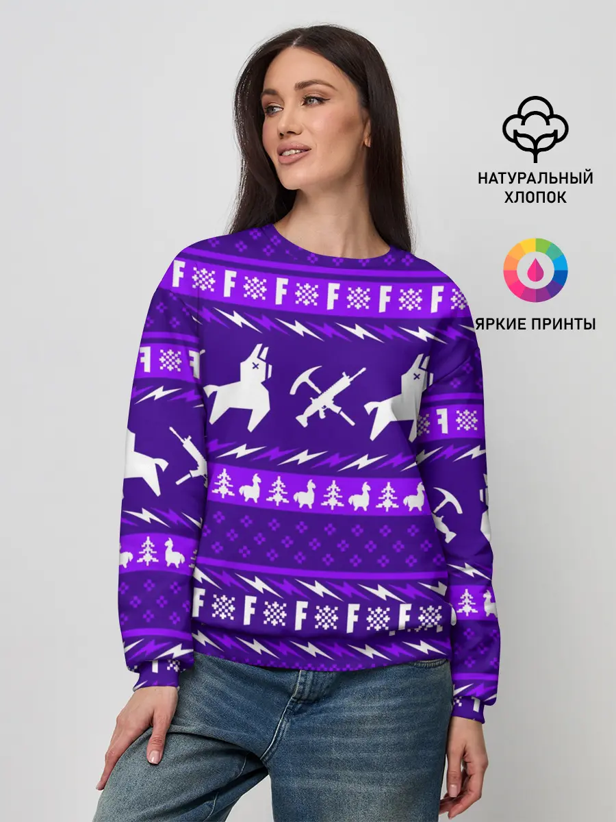 Женский свитшот / FORTNITE НОВОГОДНИЙ