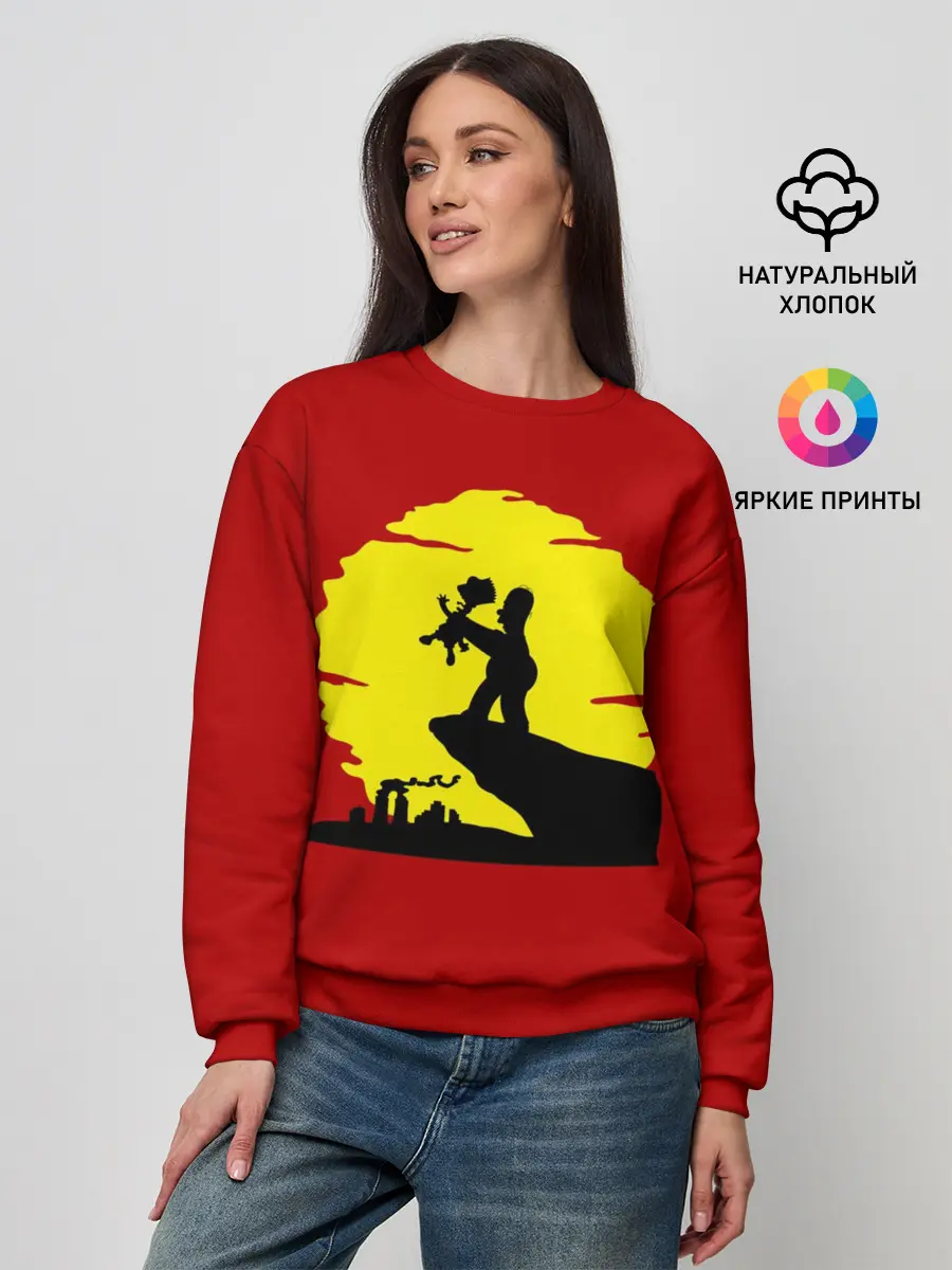 Женский свитшот / Гомер и Барт