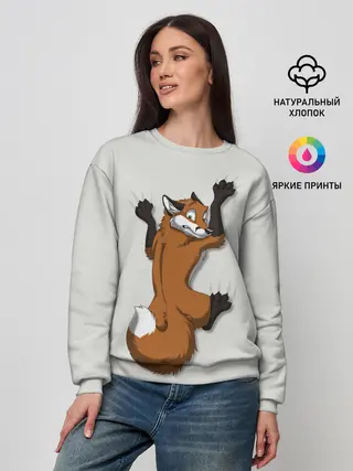 Женский свитшот / Лис Вцепился
