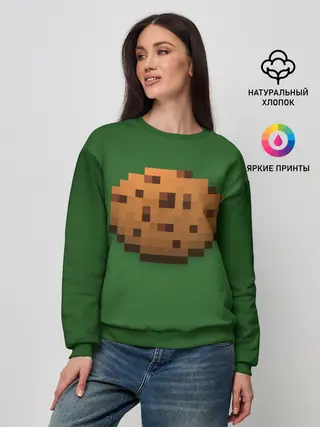 Женский свитшот / Minecraft Печенька