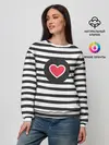 Женский свитшот / Сердце в полоску