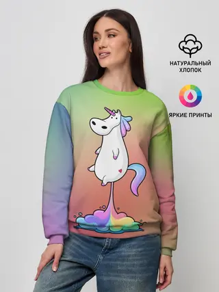 Женский свитшот / Единорог на Старте