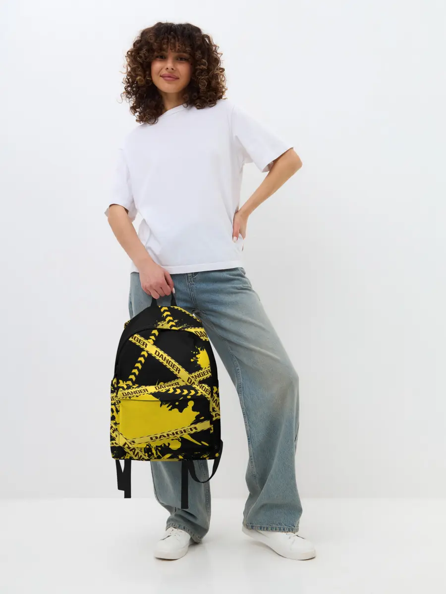 Рюкзак джинсовый / Лента DANGER