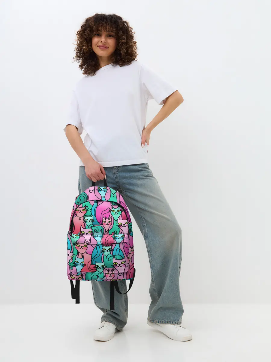 Рюкзак джинсовый / Выставка котов