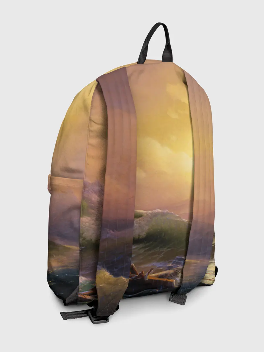 Рюкзак джинсовый / Шторм в море девятый вал