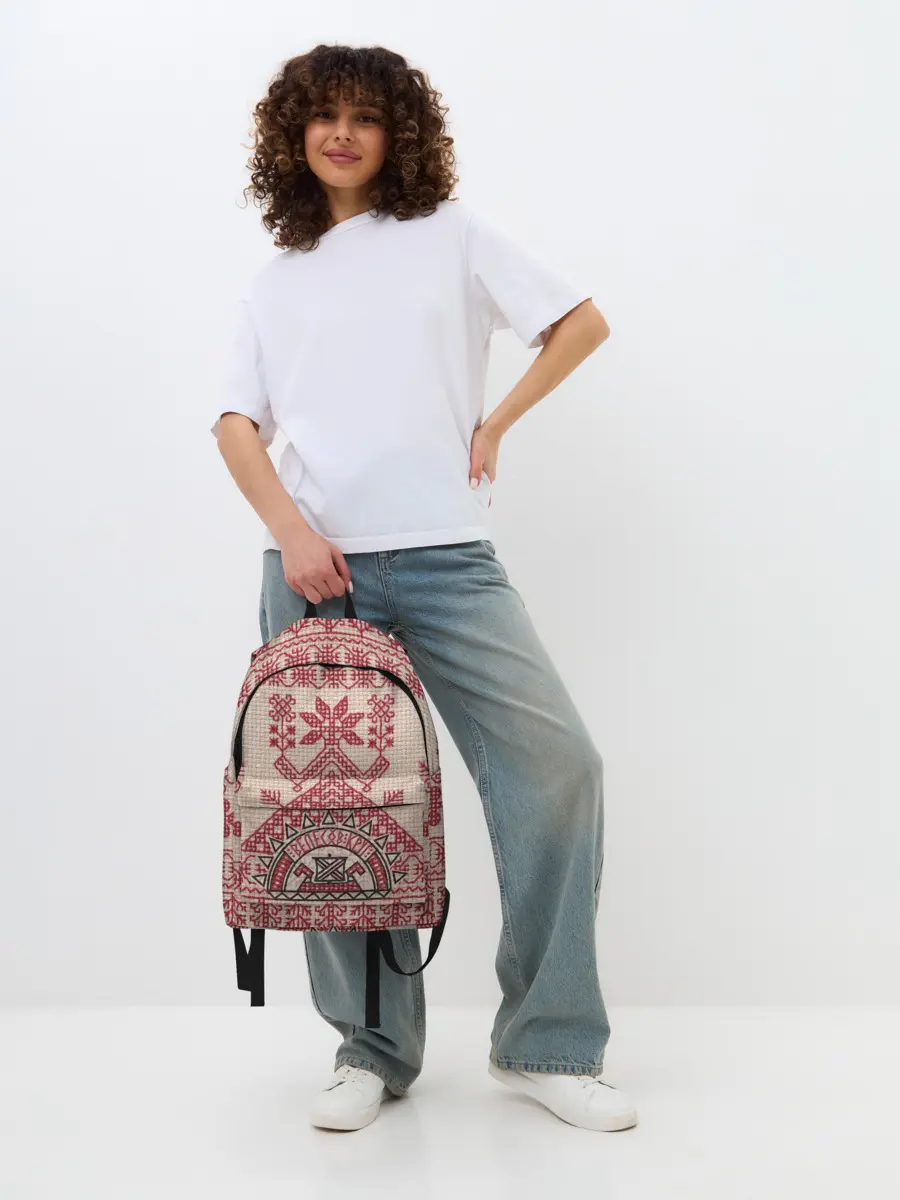 Рюкзак джинсовый / Славянская вышивка | Узоры Руси