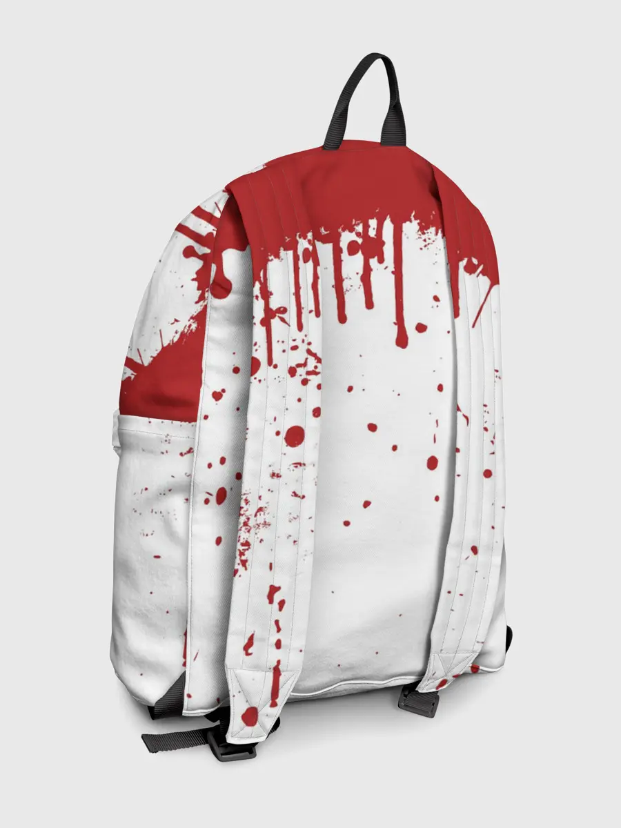 Рюкзак джинсовый / ИГРА В КАЛЬМАРА ПЕРСОНАЖ 457 КРОВЬ