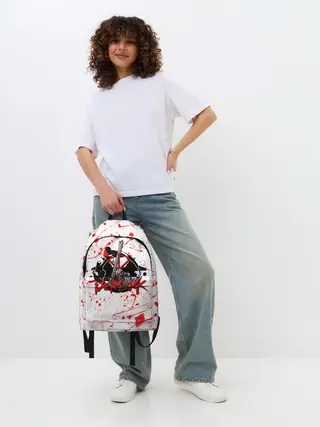 Рюкзак джинсовый / BERSERK брызги краски