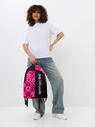 Рюкзак джинсовый / ИГРА В КАЛЬМАРА / СИМВОЛИКА