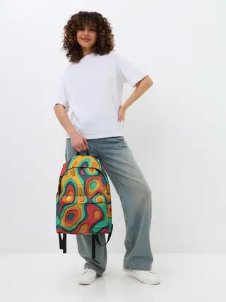 Рюкзак джинсовый / 3D узор Color