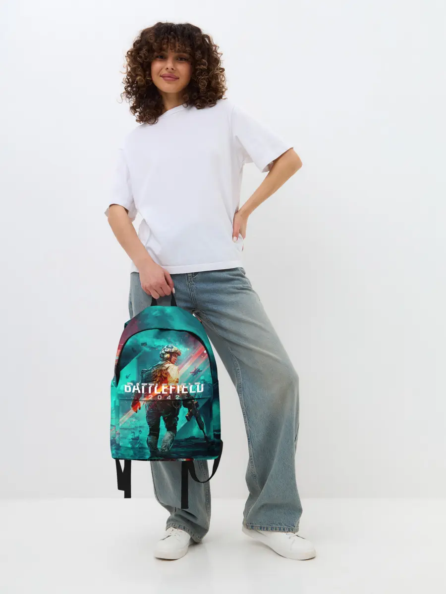 Рюкзак джинсовый / Battlefield 2042 игровой арт