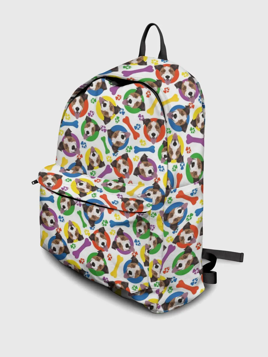 Рюкзак джинсовый / Джек Рассел Терьер