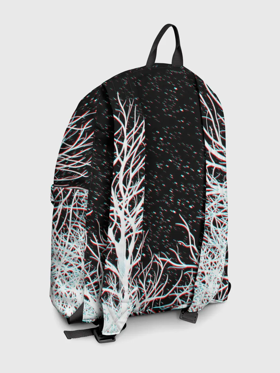 Рюкзак джинсовый / СИРЕНОГОЛОВЫЙ ГЛИТЧ ЛЕС, КОСМОС