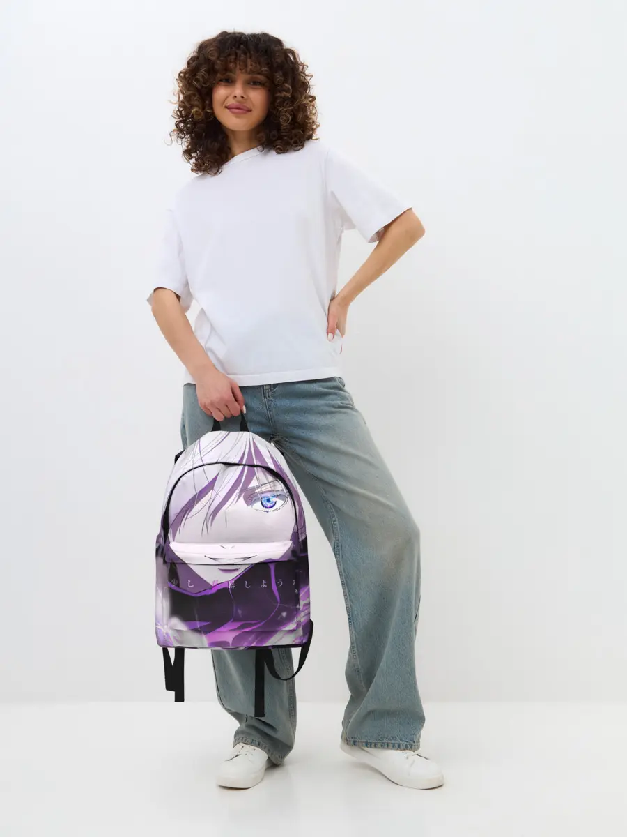 Рюкзак джинсовый / Сатору Гото кастует заклинание