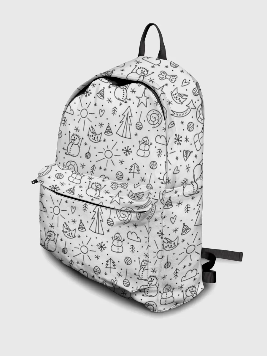 Рюкзак джинсовый / Зимнее дудл настроение