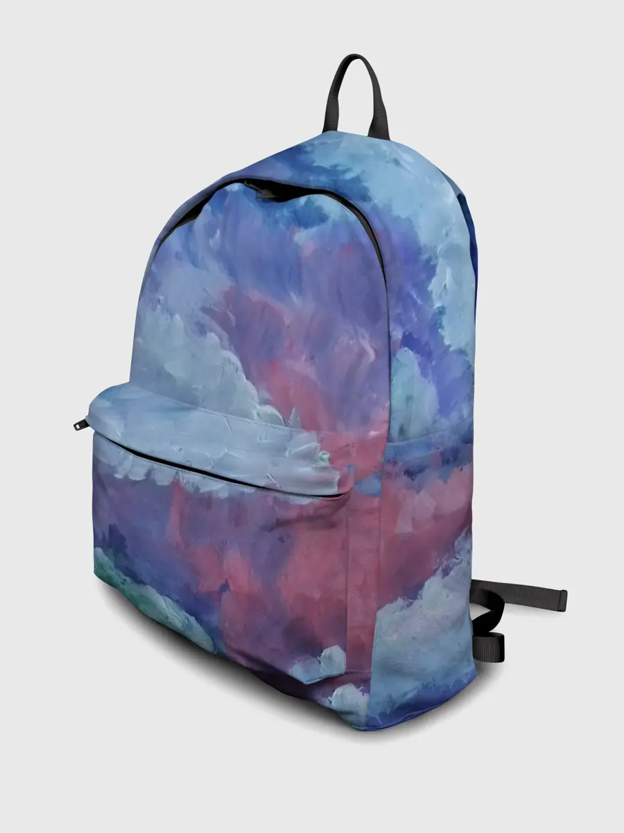 Рюкзак джинсовый / Гуашевые облака